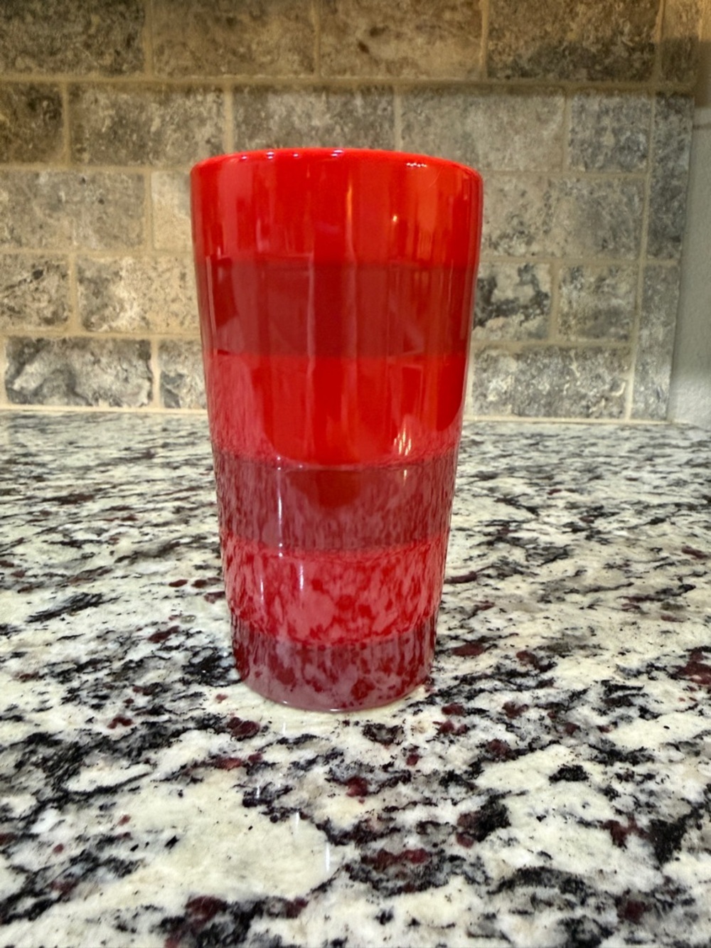 Starbucks Red Striped Ceramic 12oz Travel Tumbler - Picture 3 of 4